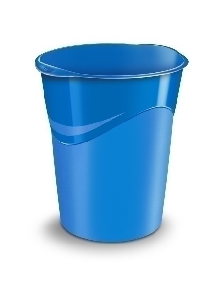PAPELERA PLAST. CEP GLOSS CERRADA AZUL