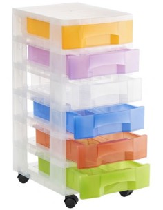 1006R SU TL cajonera para oficina Transparente, Blanco Polipropileno