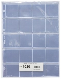 FUNDA para MONEDAS PARDO 20 ALOJAMIENTOS - Pack de 10 unidades