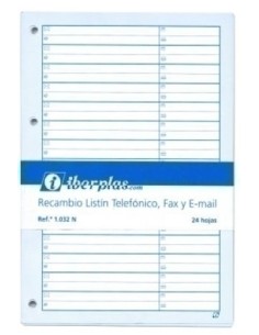 RECAMB.LISTIN TF.IBERP.BLOCK 20h 4 tal.