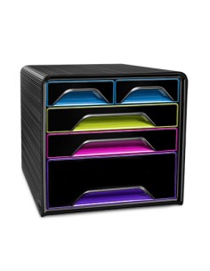 1072130411 cajonera para oficina Negro, Mulicolour Poliestireno