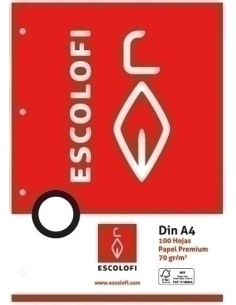 RECAMBIO ESCOLOFI A4 100h 4 TAL. PT.5