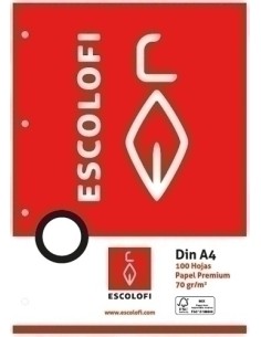 RECAMBIO ESCOLOFI A4 100h 4 TAL. CD.8