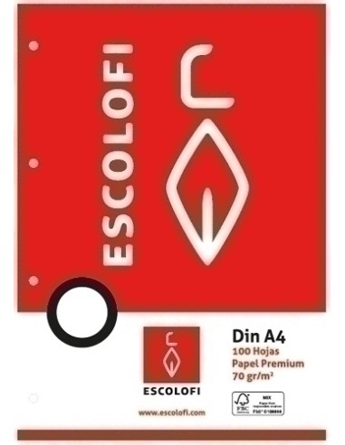 RECAMBIO ESCOLOFI A4 100h 4 TAL. CD.6