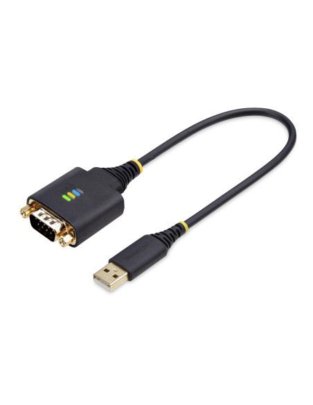 Cable Adaptador USB a Serie de 30cm - Retención COM - Conversor RS232 DB9 - FTDI - con Tornillos/Tuercas Intercambiables - Prote