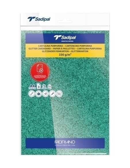 CARTULINA PURPUR.A4 SADIPAL VD P/3