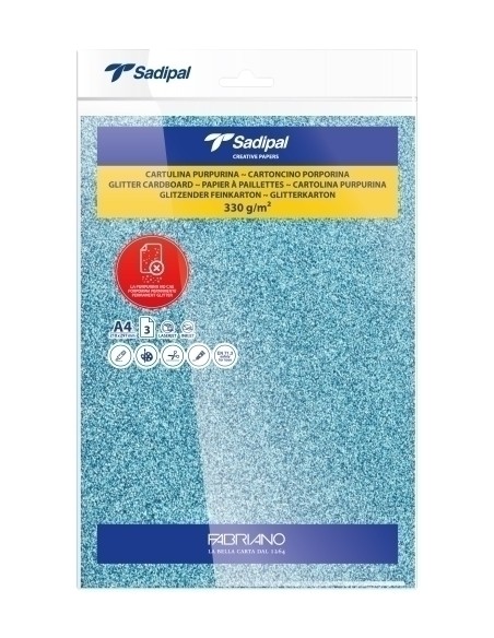 CARTULINA PURPUR.A4 SADIPAL AZ P/3