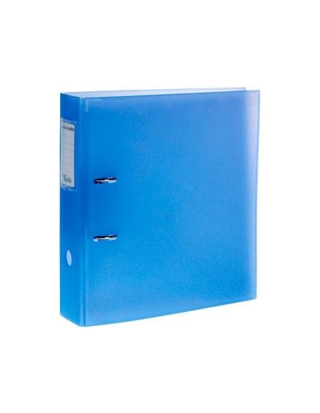 ARCHIVO 2000 ARCHIVADOR PLÁSTICO ARCHIRRADO FORMATO DIN A4 MECANISMO DE PALANCA PASO 80 MM AZUL TRASLÚCIDO