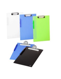 PLACA PORTA-NOTAS POLIPROPILENO CON PINZA TRANSLUCIDO COLOR AZUL CARCHIVO 2222K50