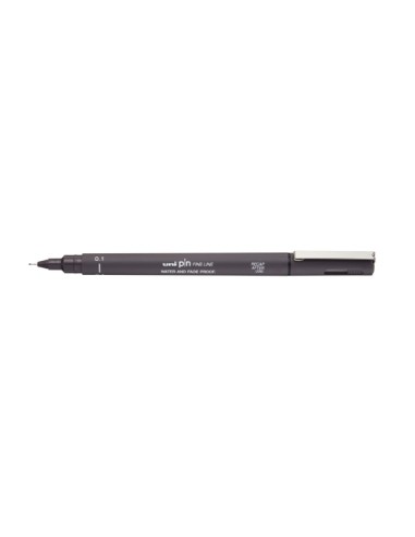 ROTUL.UNI PIN MANGA 0,1 mm GRIS OSCURO - Pack de 12 unidades