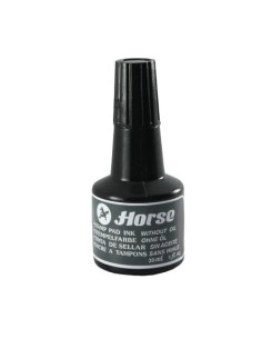 TINTA PARA ENTINTAR TAMPON 30 CC. COLOR NEGRO HORSE 251102