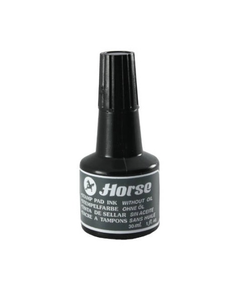TINTA PARA ENTINTAR TAMPON 30 CC. COLOR NEGRO HORSE 251102