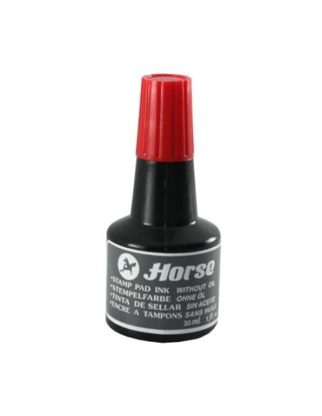 TINTA PARA ENTINTAR TAMPON 30 CC. COLOR ROJO HORSE 251103