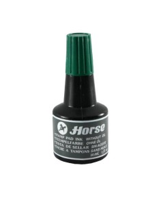 TINTA PARA ENTINTAR TAMPON 30 CC. COLOR VERDE HORSE 251104