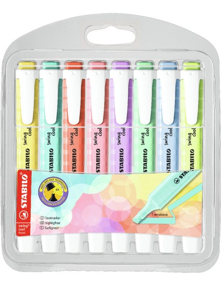 swing cool Pastel marcador 8 pieza(s) Punta de cincel Multicolor 275/8-08-1 Pack de 5 unidades