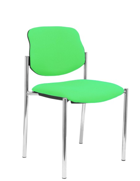 Silla fija Villalgordo bali pistacho chasis cromo