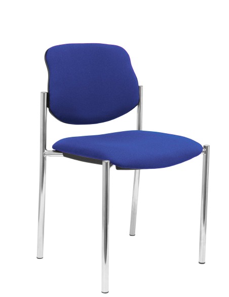 Silla fija Villalgordo bali azul chasis cromo