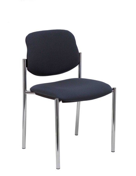 Silla fija Villalgordo bali gris oscuro chasis cromo