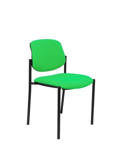 Silla fija Villalgordo bali pistacho chasis negro
