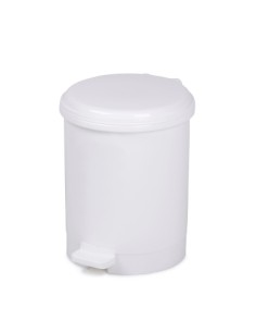 PAPELERA PL. CEP BLANCA C/TAPA PEDAL 13