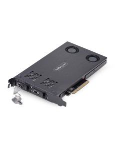 Tarjeta Rack Móvil de 2 Bahías para SSD NVMe M.2 a PCIe x8 - Requiere Bifurcación - Bahías de Intercambio en Caliente - Instalac