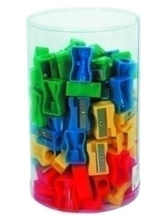 AFILALAPIZ PLASTICO BISMARK 1 ORIFICIO - Pack de 72 unidades