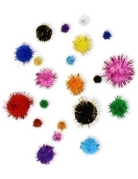 POM POM COLORES BRILLANTES PACK 100