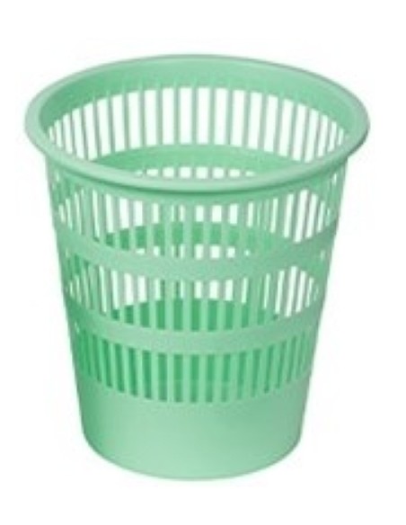 PAPELERA FAIBO REJILLA 12 L PASTEL VERDE