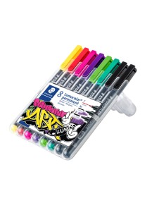 Lumocolor 31-S WP8 marcador permanente Surtido Negro, Verde, Verde claro, Rosa, Rojo, Violeta, Amarillo 8 pieza(s)