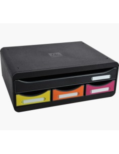 319798D bandeja de escritorio/organizador Poliestireno Negro