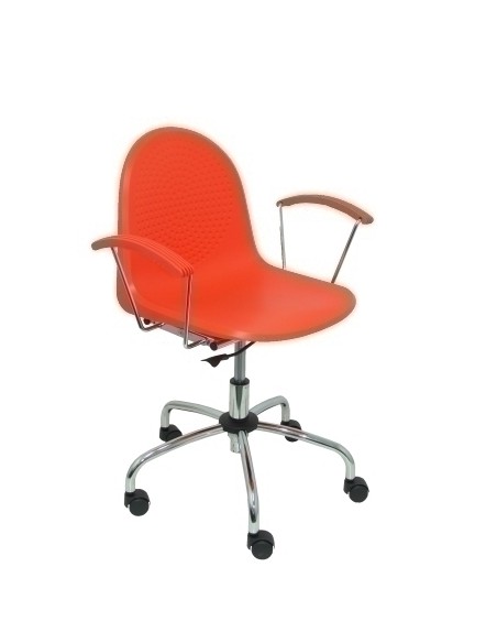SILLA PIQUERAS VES GIRATORIA PVC NARANJA