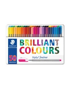 triplus fineliner 334 rotulador de punta fina Multicolor 50 pieza(s)