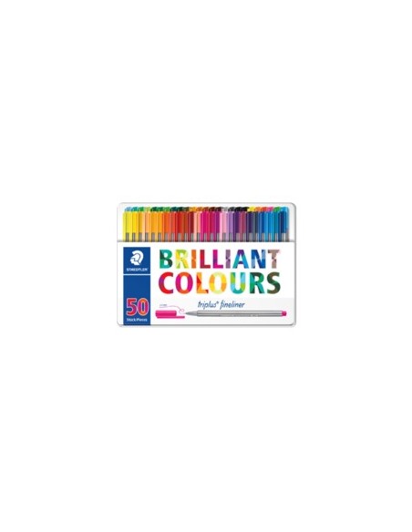 triplus fineliner 334 rotulador de punta fina Multicolor 50 pieza(s)