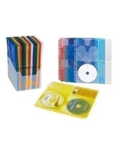 FUNDA CD/DVD CARCHIVO A4 11 TL.COLORES - Pack de 10 unidades
