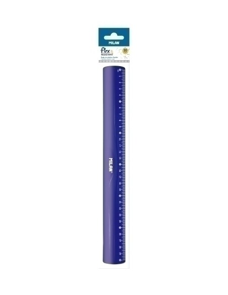 REGLA MILAN FLEX RESINSTANT 30 CMS AZUL