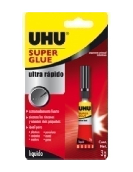 PEGAMENTO INST.UHU 3ml (blister) - Pack de 12 unidades