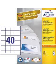 3657 etiqueta autoadhesiva Rectángulo Permanente Blanco 4000 pieza(s)