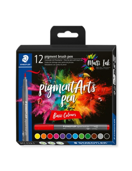 Pigment Arts Brush Pen Basic Colors rotulador Multicolor 12 pieza(s)