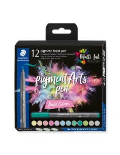 Pigment Arts Brush Pen Pastel Colors rotulador Multicolor 12 pieza(s)