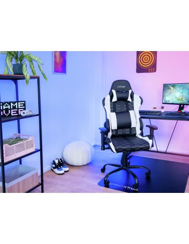 GXT 708W Resto Silla para videojuegos universal Negro, Blanco