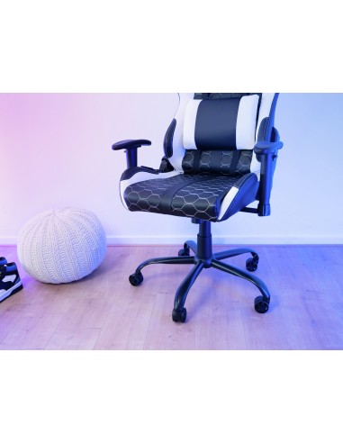 GXT 708W Resto Silla para videojuegos universal Negro, Blanco