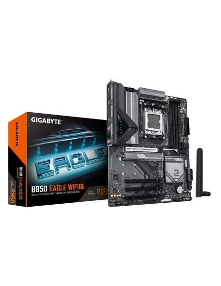 B850 EAGLE WIFI6E Placa Base - Procesadores AMD Ryzen Serie 9000, VRM digital de 8+2+2 fases, hasta 8200MHz DDR5 (OC), 1xPCIe 5.