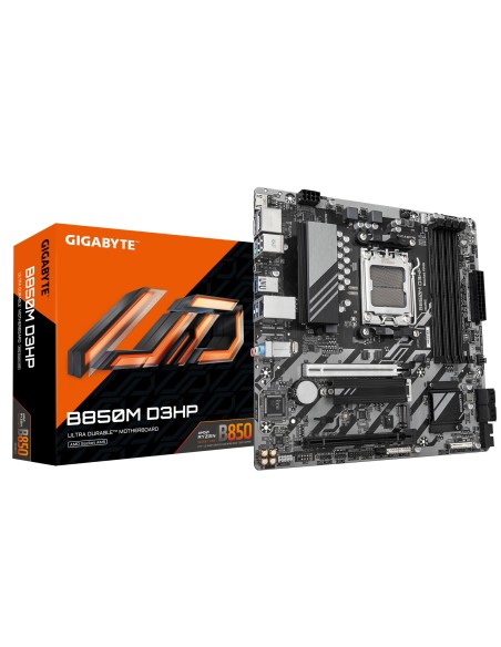 B850M D3HP Placa Base - Procesadores AMD Ryzen Serie 9000, 5+2+2 fases VRM digitales, hasta 8200MHz DDR5 (OC), 1xPCIe 5.0 + 1xPC