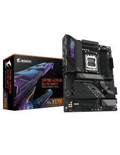 X870E AORUS ELITE WIFI7 Placa Base - Compatible con CPUs AMD Ryzen 9000, 16+2+2 fases VRM digitales, hasta 8000Hz DDR5 (OC), 3xP