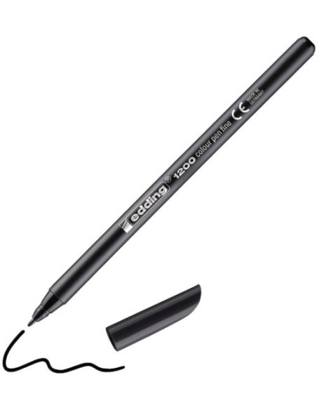 c 10 Rotulador Edding 1200 negro 01 punta de fibra
