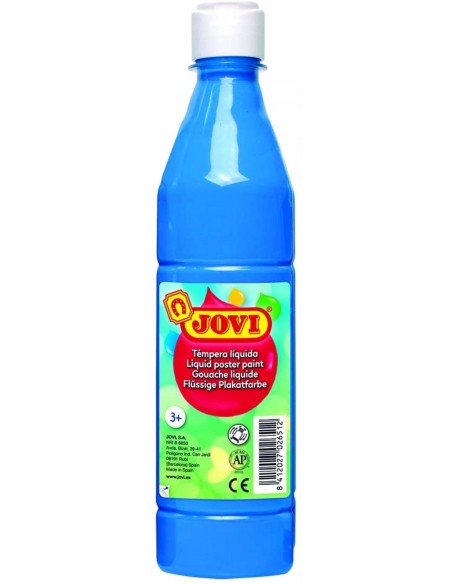 Bote tempera liquida jovi azul cyan 500 ml