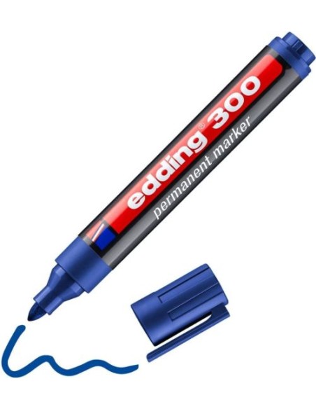 c 10 rotulador edding 300 azul marcador permanente