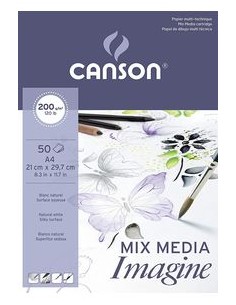 bloc dibujo Canson Imagine A4 50 hojas 200g comic y manga