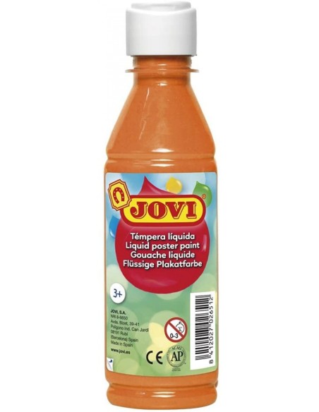 BOTE TEMPERA LIQUIDA JOVI 250ML NARANJA