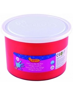 Bote pintura de dedos 500ml bermellon